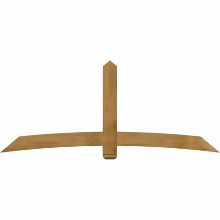 Ekena Millwork Bellingham Rough Sawn Timber Gable Bracket, Western Red Cedar, 96"W x 40"H x 6"D x 6"F, 10/12 Pitch GBW096X40X0606BEL00RWR